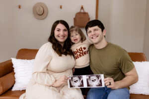 Family celebrating IVF success at home with their toddler — joyful moment after infertility journey