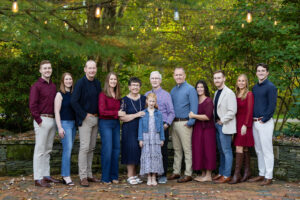 Grandparents posing with grandchildren during a Cleveland extended family photo session