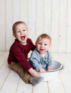 two brothers playing togehter 