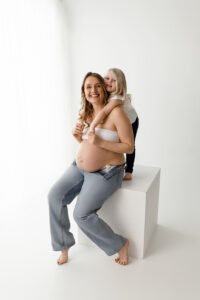 Cleveland Ohio maternity session highlighting the bond between mother and daughter