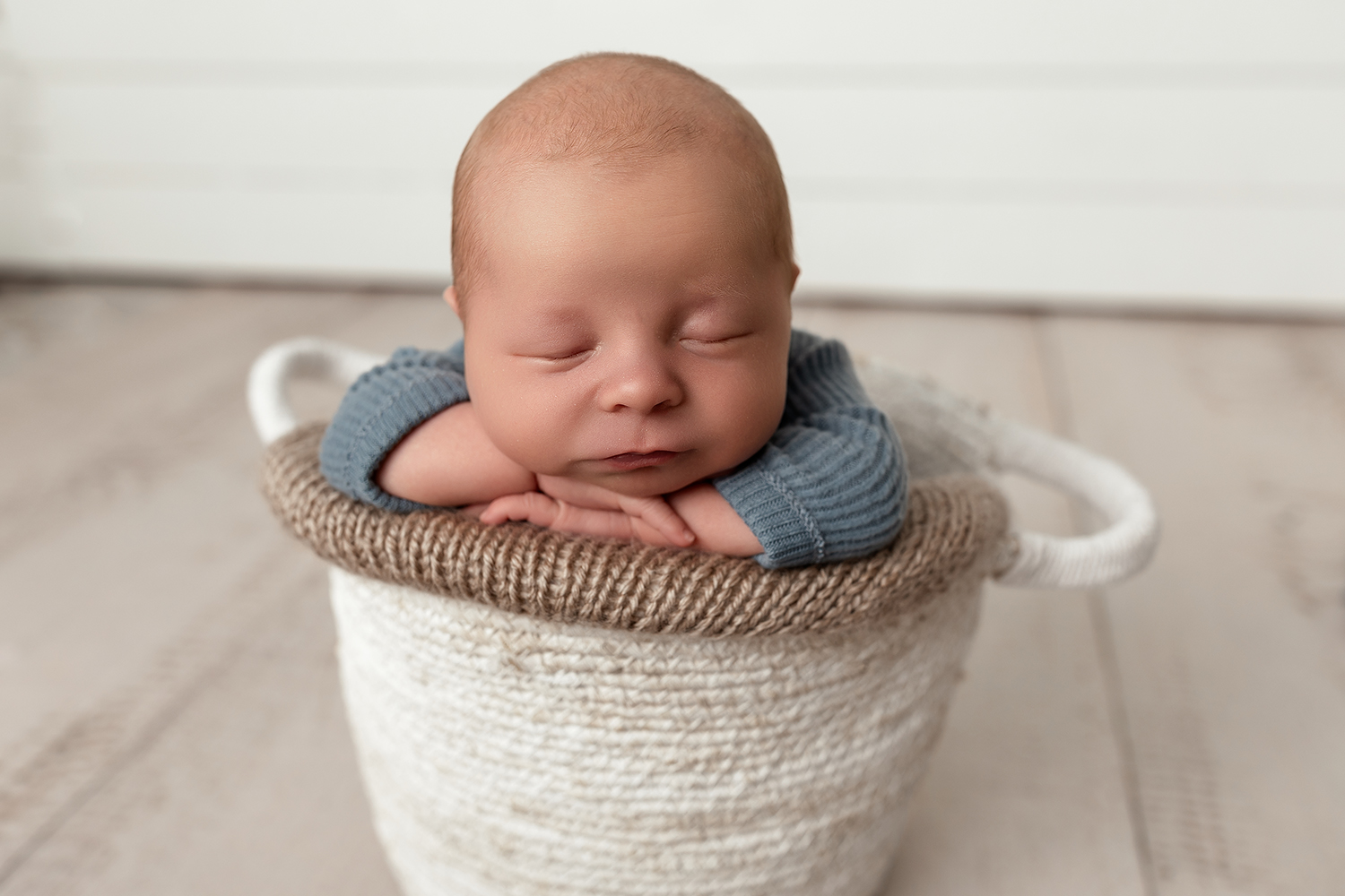 Newborn baby posed safely during his cleveland photography session